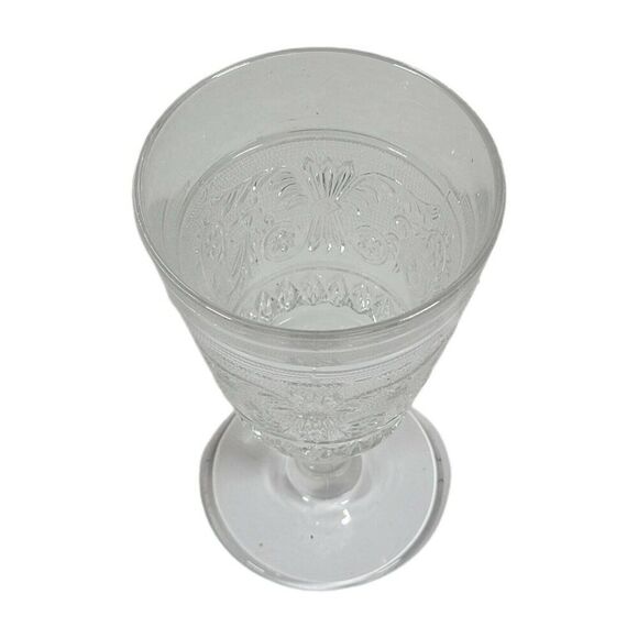 Duncan Miller Set of 4 Clear Sandwich Glass Stem 41 - Water Goblets 8 oz. Wine - Picture 4 of 5